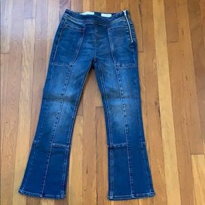 Anthropologie Flare Crop Jeans